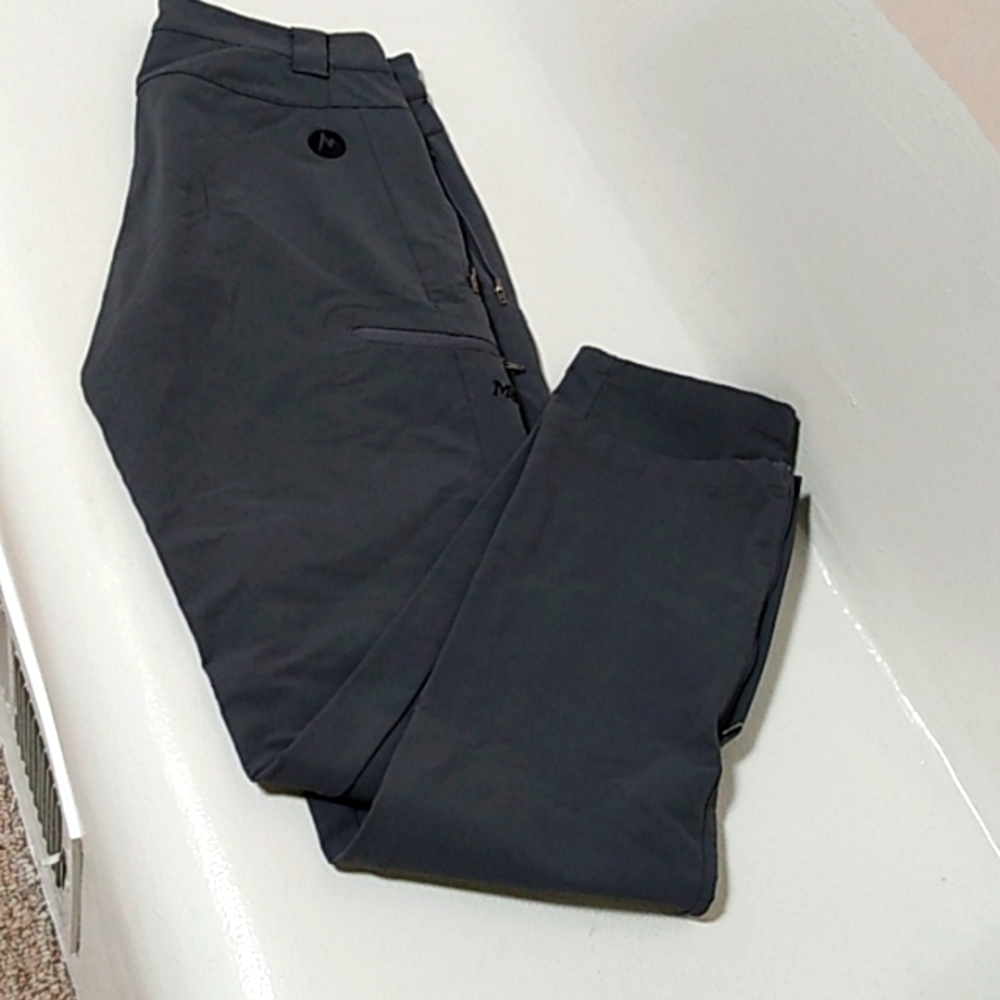 Marmot Size 6 grey multi pocket, zip leg pants